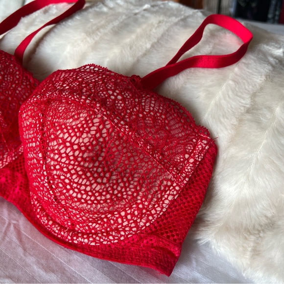 Victoria Secret Very Sexy Balconet Red Lace Bra - Picture 4 of 11